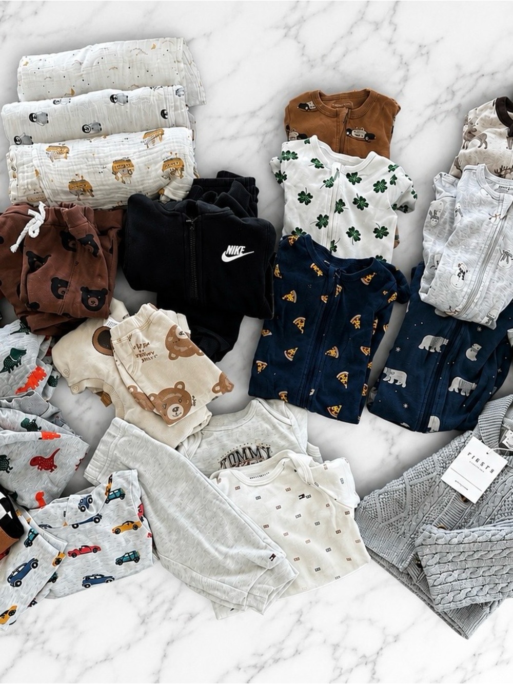 Mixed Baby Clothing Bundle with Nike Black Zipper Hoodie - Multi Color